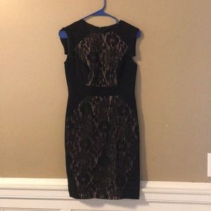 Adrianna Papell Black Lace Dress